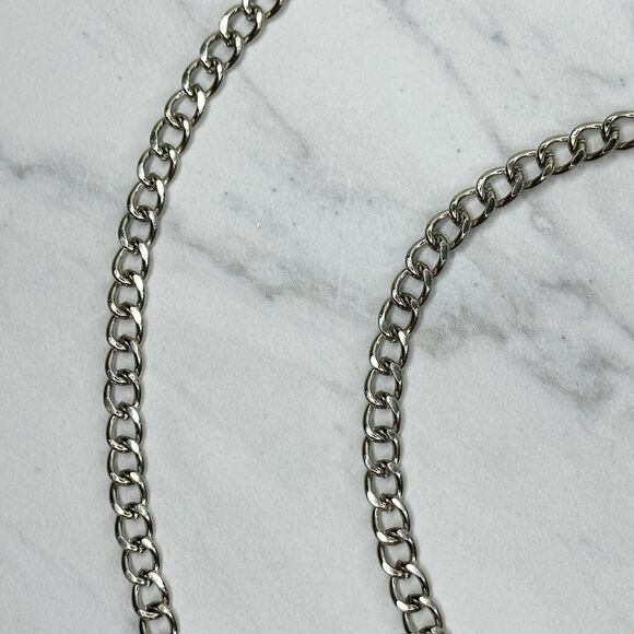 Silver Tone Skinny Chain Link Purse Handbag Bag Replacement Strap - Picture 6 of 13